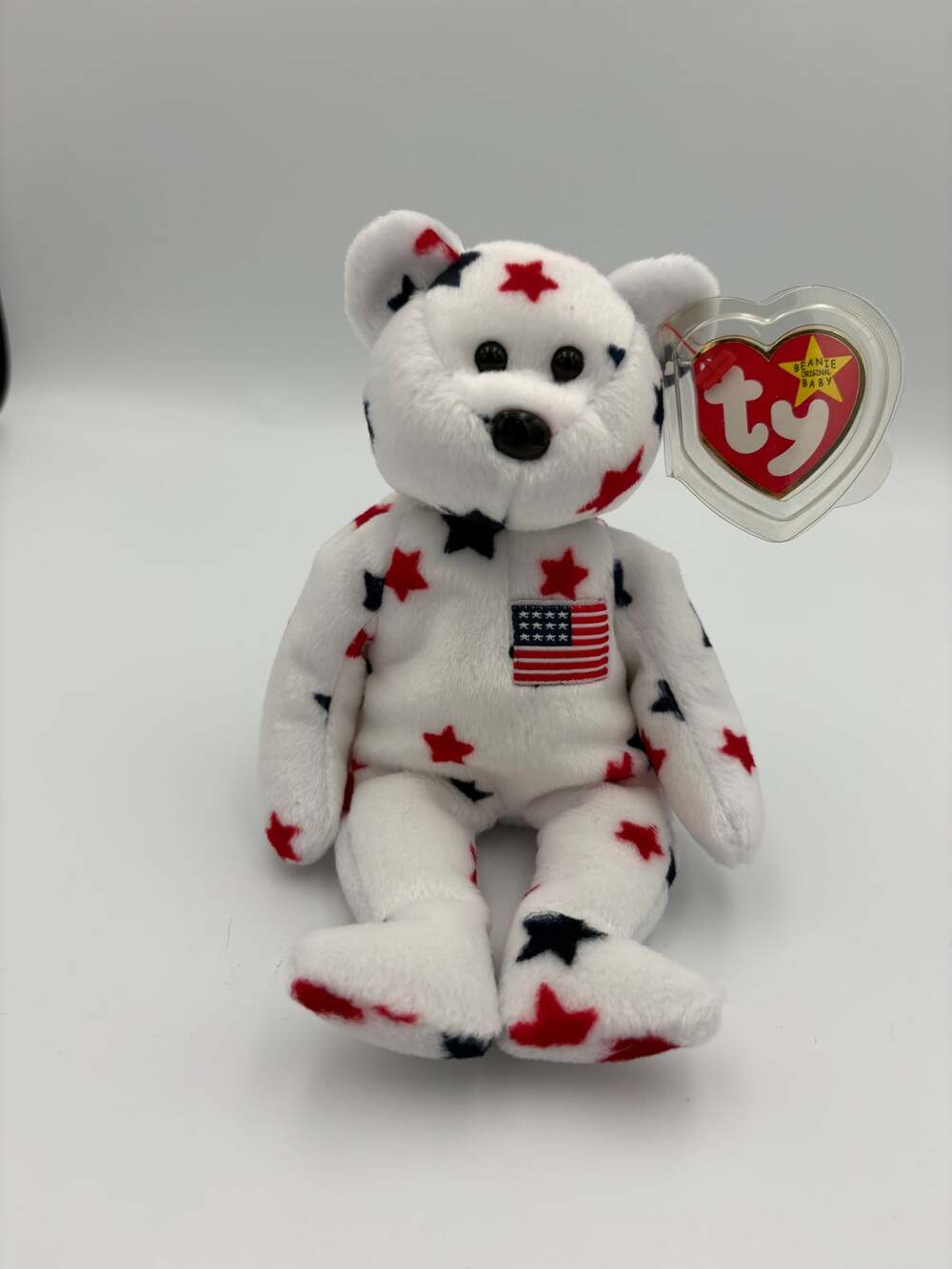 Ty Beanie Baby Glory the Bear 1997 Retired Vintage Plush 1998 Patriotic Tags
